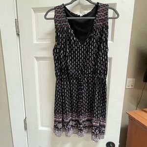 Elegant Black and Purple Women's Dress
